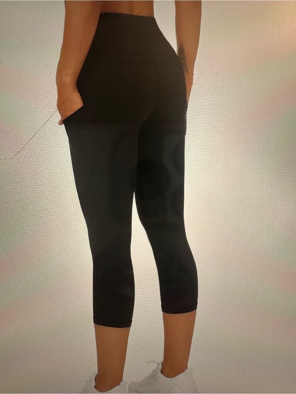 THE GYM PEOPLE Women's Thick High Waist Capris Yoga Pants Workout Leggings
